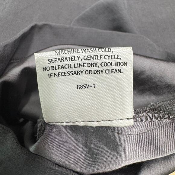 Eileen Fisher Pants Womens L Gray Stretch Pull On Lightweight Straight Mid Rise - Picture 16 of 16